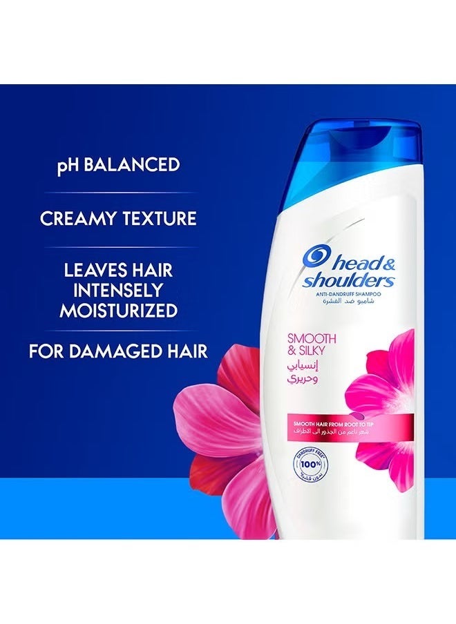 Head & Shoulders Smooth And Silky Anti-Dandruff Shampoo 390ml  - Image 3