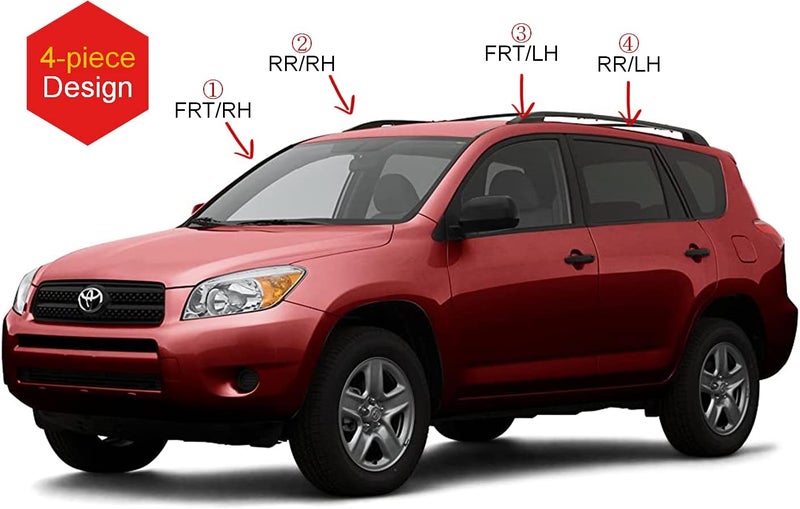 AUTO CLOVER A170 Smoke Window Vent Sun Visors Rain Guards for RAV4 2006-2012 - Image 3