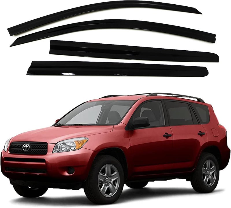 AUTO CLOVER A170 Smoke Window Vent Sun Visors Rain Guards for RAV4 2006-2012 - Image 1
