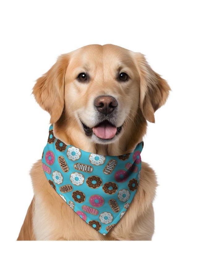 W Brings Happy Birthday Donuts Dog Bandana/Scarf With Cakes & Candles | This Stunning Gorgeous Design Dog Bandana Scarf Is Perfect Styling Accessory For Dogs One Size Fits All. - Image 1