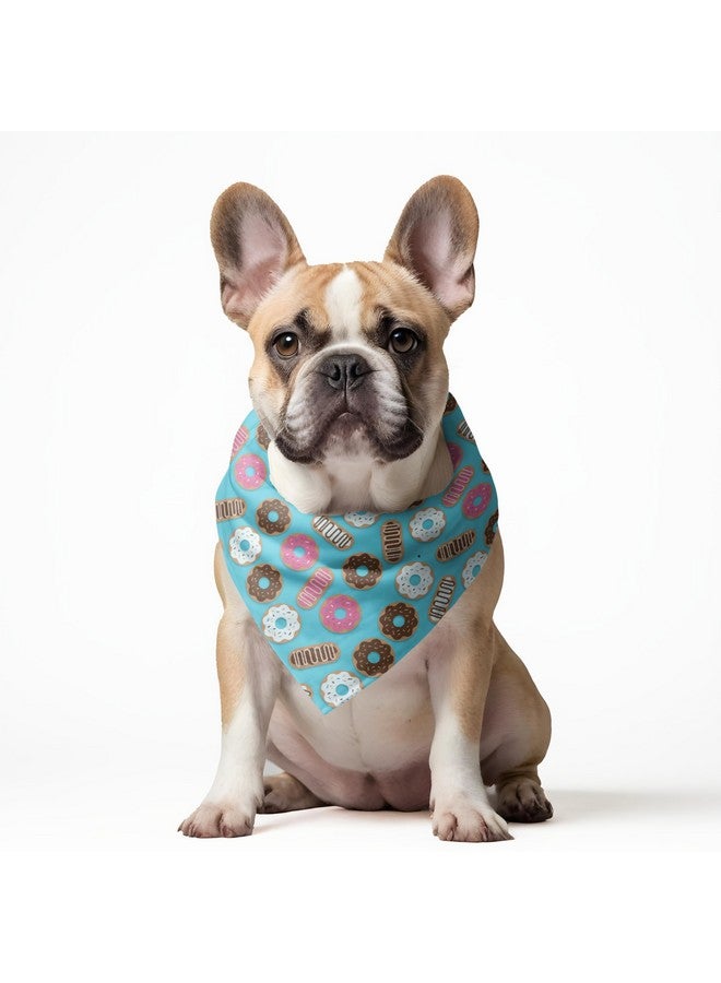 W Brings Happy Birthday Donuts Dog Bandana/Scarf With Cakes & Candles | This Stunning Gorgeous Design Dog Bandana Scarf Is Perfect Styling Accessory For Dogs One Size Fits All. - Image 3