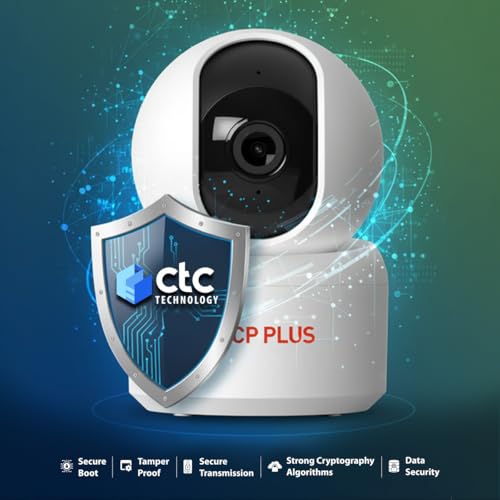 CP PLUS كاميرا مراقبة واي فاي ذكية بدقة 4MP كواد إتش دي من CP PLUS للمنزل | دوران 360° وإمالة 59° | تكنولوجيا CTC Cyber Secure | عرض وتحدث | مجموعة الكشف الذكي | رؤية ليلية بالأشعة تحت الحمراء | تسجيل سحابي | دعم OK Google | CP-E45Q - Image 2