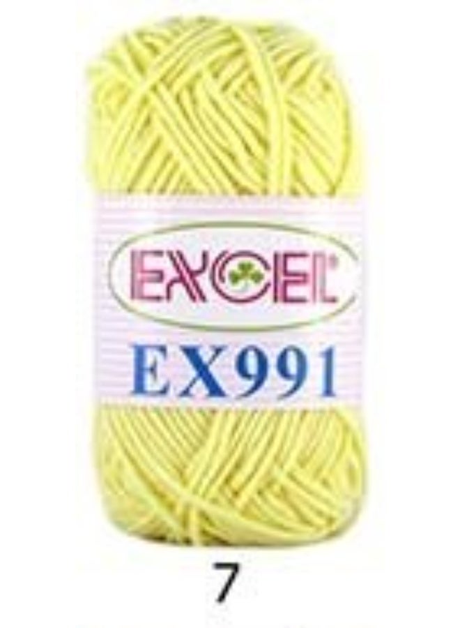 Excel EX991 Crochet Yarn Light Yellow 7 - Image 1
