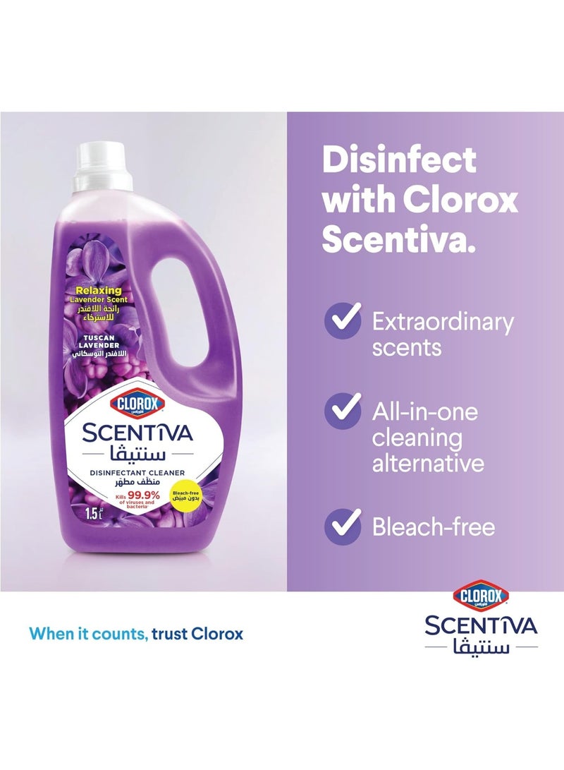 Clorox Scentiva Tuscan Lavender Bundle Includes Multipurpose Disinfectant Floor Cleaner 3L + 709ml + 500ml - Image 2