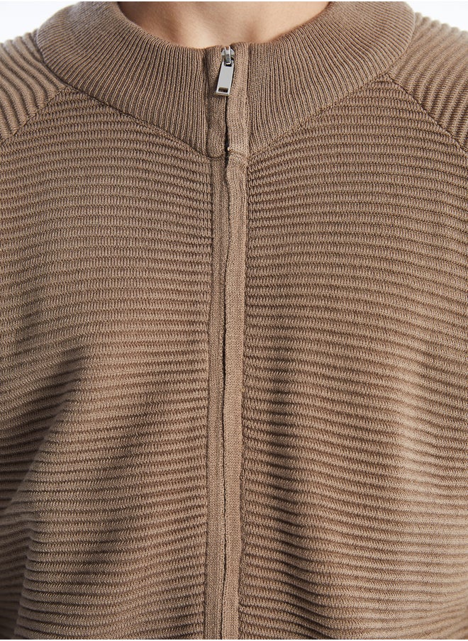 LC WAIKIKI - Standard Fit Turtle Neck Men's Tricot Cardigan - Image 1
