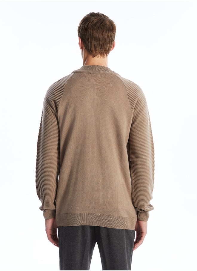LC WAIKIKI - Standard Fit Turtle Neck Men's Tricot Cardigan - Image 1