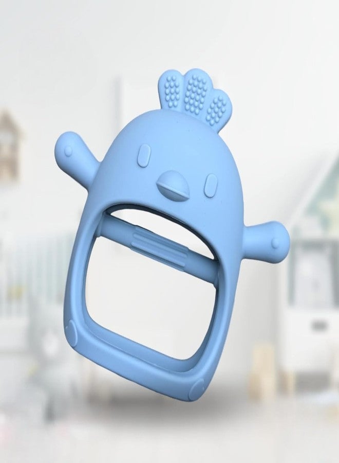 ROKTRY Baby Teething Toy, Teething Glove for Babies for Sucking, Baby Teething Toy, Silicone Teething Toy, Teething Rings to Relieve Baby's Teething Pain (Blue) - Image 1