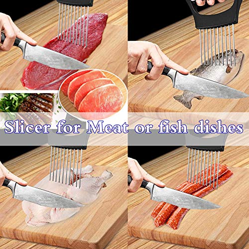 QPEY Stainless Steel Onion Holder for Slicing,Onion Slicer Holder,Onion Cutter for Slicing of Onions,Tomatoes,Avocados,Eggs and Other Vegetables,KItchen Utensils - Image 4
