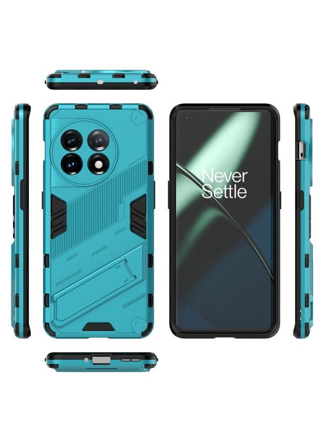 S-TOP Case For OnePlus 11 5G Punk Armor 2 in 1 PC + TPU Shockproof Phone Case with Invisible Holder - Image 2