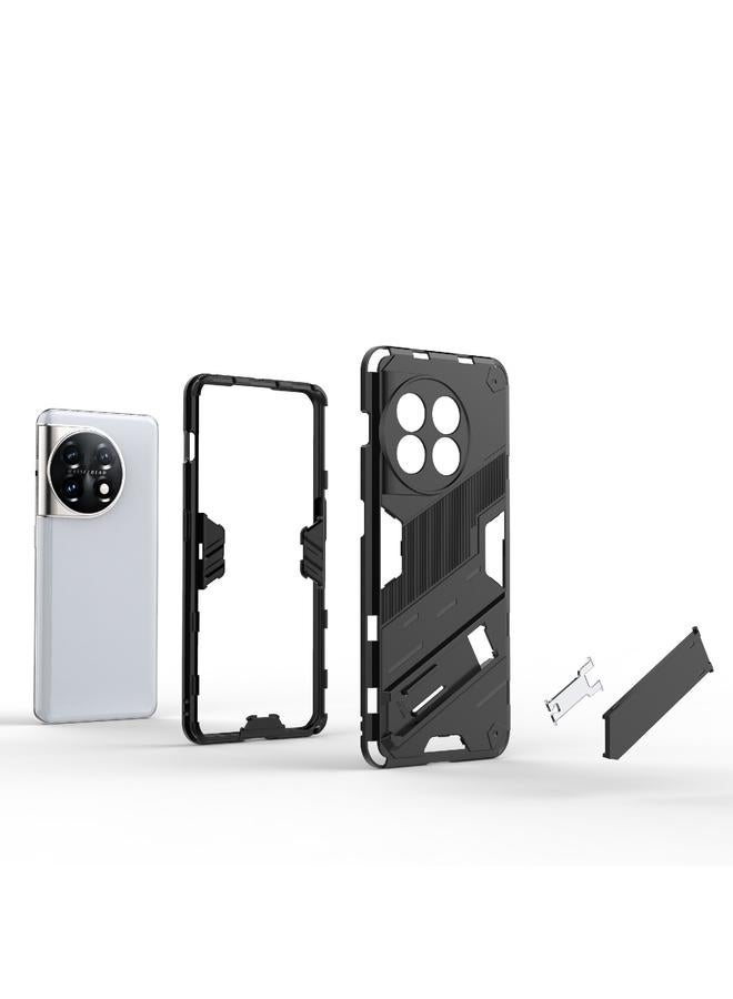S-TOP Case For OnePlus 11 5G Punk Armor 2 in 1 PC + TPU Shockproof Phone Case with Invisible Holder - Image 4