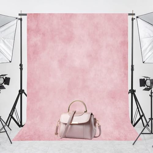 Haboke Abstract Pink 5x7ft Professional Photography Backdrop for Adult Portrait Photo Props Booth Background Photoshoot Studio with Thick Ployester Fabric Roller Pocket on Top - Image 4
