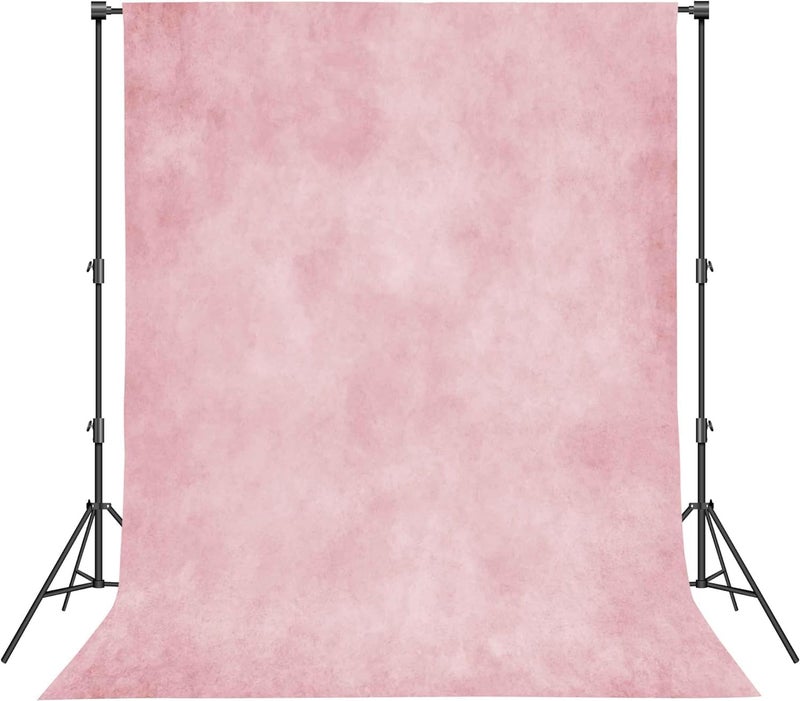 Haboke Abstract Pink 5x7ft Professional Photography Backdrop for Adult Portrait Photo Props Booth Background Photoshoot Studio with Thick Ployester Fabric Roller Pocket on Top - Image 1