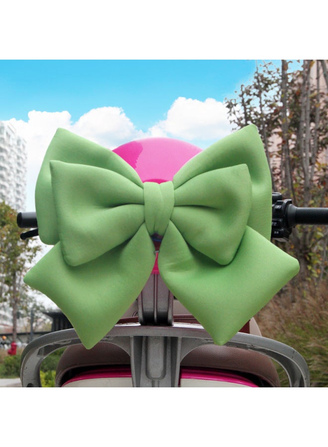 Internet-famous Car Rear Pendant Large Bow Car Ornaments Trunk Motorcycle Electric Car Motorcycle Decoration-Colour:Avocado Green High-quality Fabric/wrinkle-free-Proportion:Standard  - Image 1