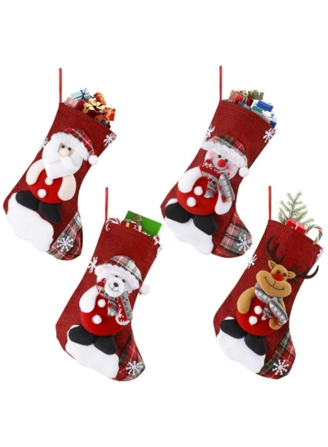 GGEROU 4Pcs Festival Hanging Stockings Bags Ornaments - Image 1