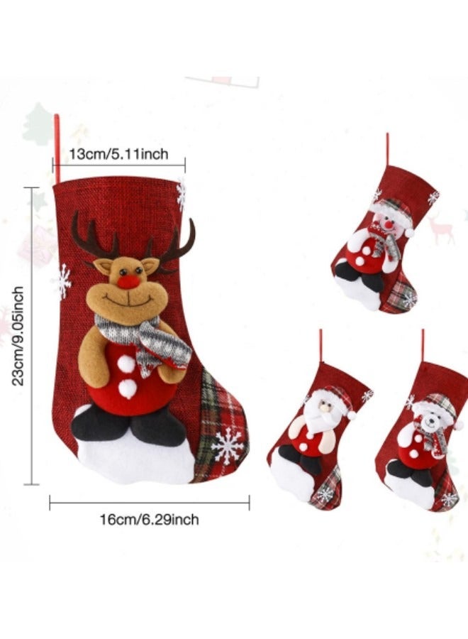 GGEROU 4Pcs Festival Hanging Stockings Bags Ornaments - Image 4