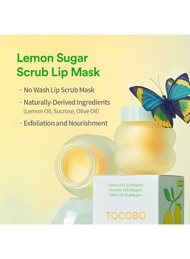 توكوبو سكر الليمون قناع شفاه، تقشير وتغذيه قناع شفاه خفيف خط شفاه النوم، ترطيب شفاه ليلي رعاية كريم 20ML - Image 2