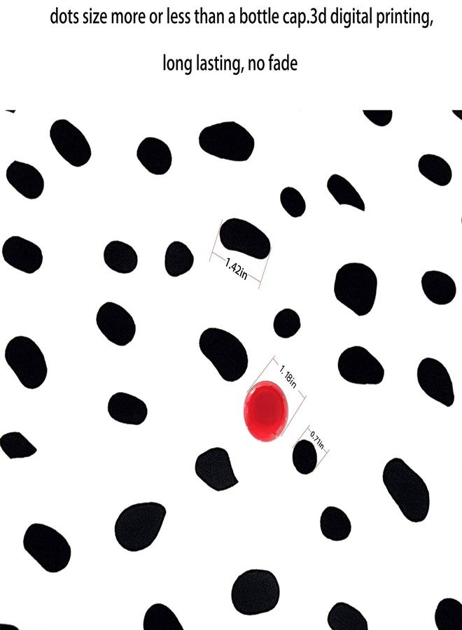 HULEBIN Black Polka dot Shower Curtain Fabric for Bathroom, Small Cute Trendy Design Black Polka dots on White Waterproof Polyester Fabric Bathtub Shower Curtain for Kids,72x72 inches - Image 5
