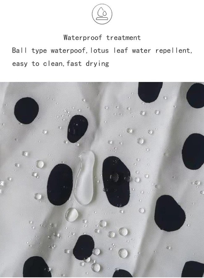 HULEBIN Black Polka dot Shower Curtain Fabric for Bathroom, Small Cute Trendy Design Black Polka dots on White Waterproof Polyester Fabric Bathtub Shower Curtain for Kids,72x72 inches - Image 4