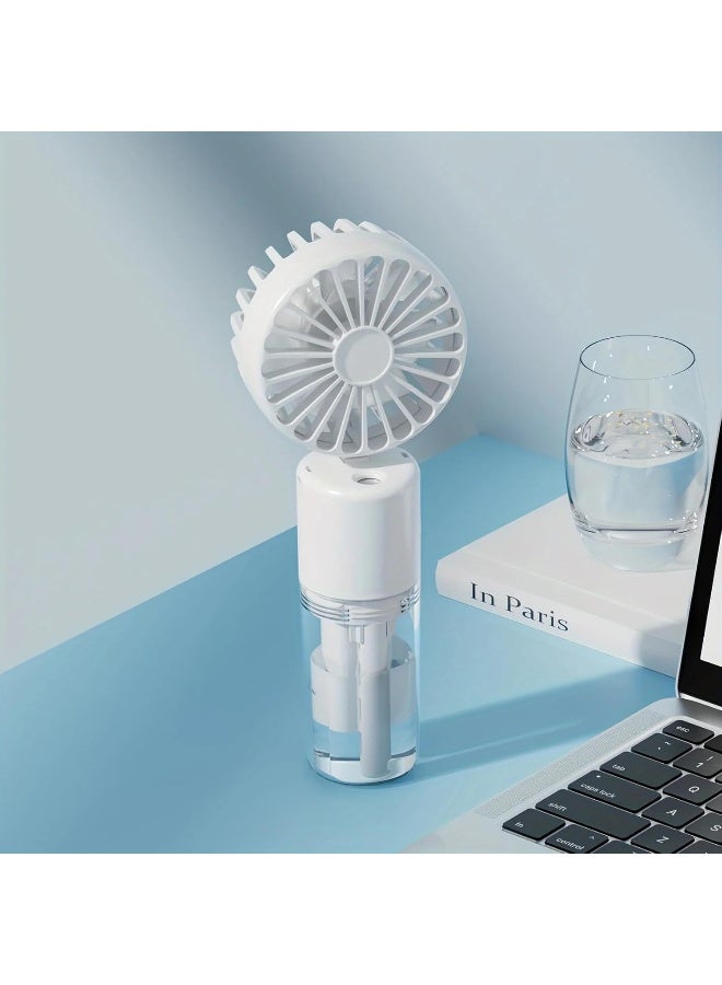 Generic SAFENHAND Handheld Fan with Water Mist Spray, Portable Mini Mister Fan, 4-Speed Neck and Desk Fan, Portable Handheld Misting Fan Foldable, Neck Fan and Desk Fan (B)  - Image 2