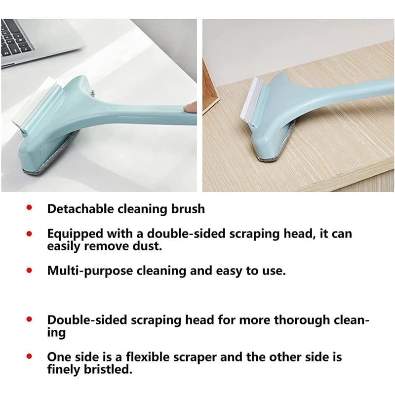 BRIGHTZONE Combo of Window Groove Frame Cleaning Brush and Dust Cleaning Brush & Mesh Screen, Window Screen Cleaning Wiper Long Handle Washing Equipment,Window Glass Tool Sponge Wet and Dry Brush - Image 2