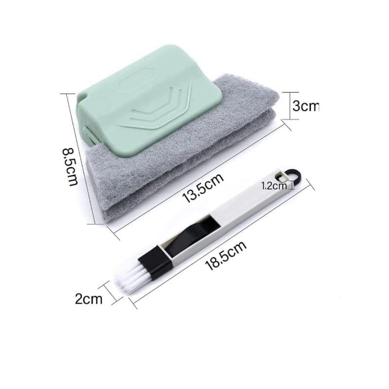 BRIGHTZONE Combo of Window Groove Frame Cleaning Brush and Dust Cleaning Brush & Mesh Screen, Window Screen Cleaning Wiper Long Handle Washing Equipment,Window Glass Tool Sponge Wet and Dry Brush - Image 5