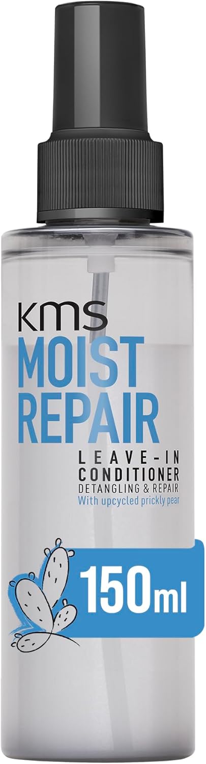 KMS MoistRepair Leave In Conditioner for Dry Damaged Hair 150ml Detangling and Repair with Upcycled Prickly Pear Vegan Formula
