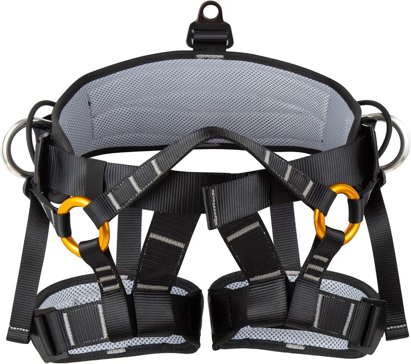 Zeluga 15-227 High Strength Fall Protection Safety Harness, Half Body Arborist Climbing Harness with Heavy-Duty D-Rings, Safety Belt for Tree Work, Climbing, Construction, Black - Image 1