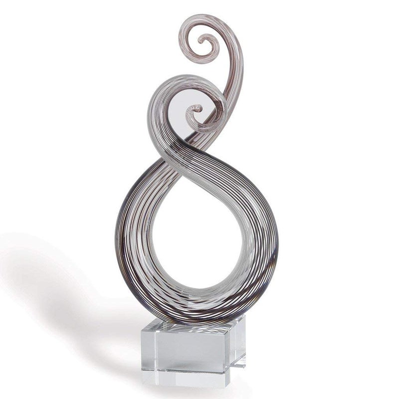 Badash Entangle Murano-Style Art Glass Centerpiece - 10" Tall Mouth-Blown Glass Sculpture on Crystal Base - Contemporary Home Decor Accent Piece - Image 5