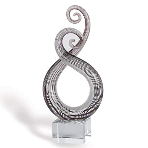 Badash Entangle Murano-Style Art Glass Centerpiece - 10" Tall Mouth-Blown Glass Sculpture on Crystal Base - Contemporary Home Decor Accent Piece - Image 1