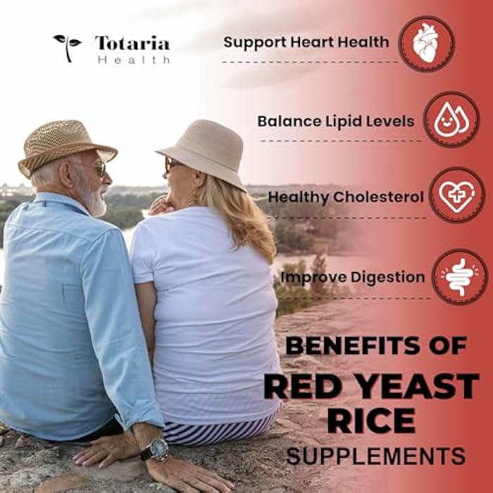 Totaria Red Yeast Rice 2,000mg with CoQ10 Supplement - Citrinin Free Extract Red Yeast Rice Capsules with CoQ10 100 Plus Citrus Bergamot - Vegan Non-GMO - Image 3
