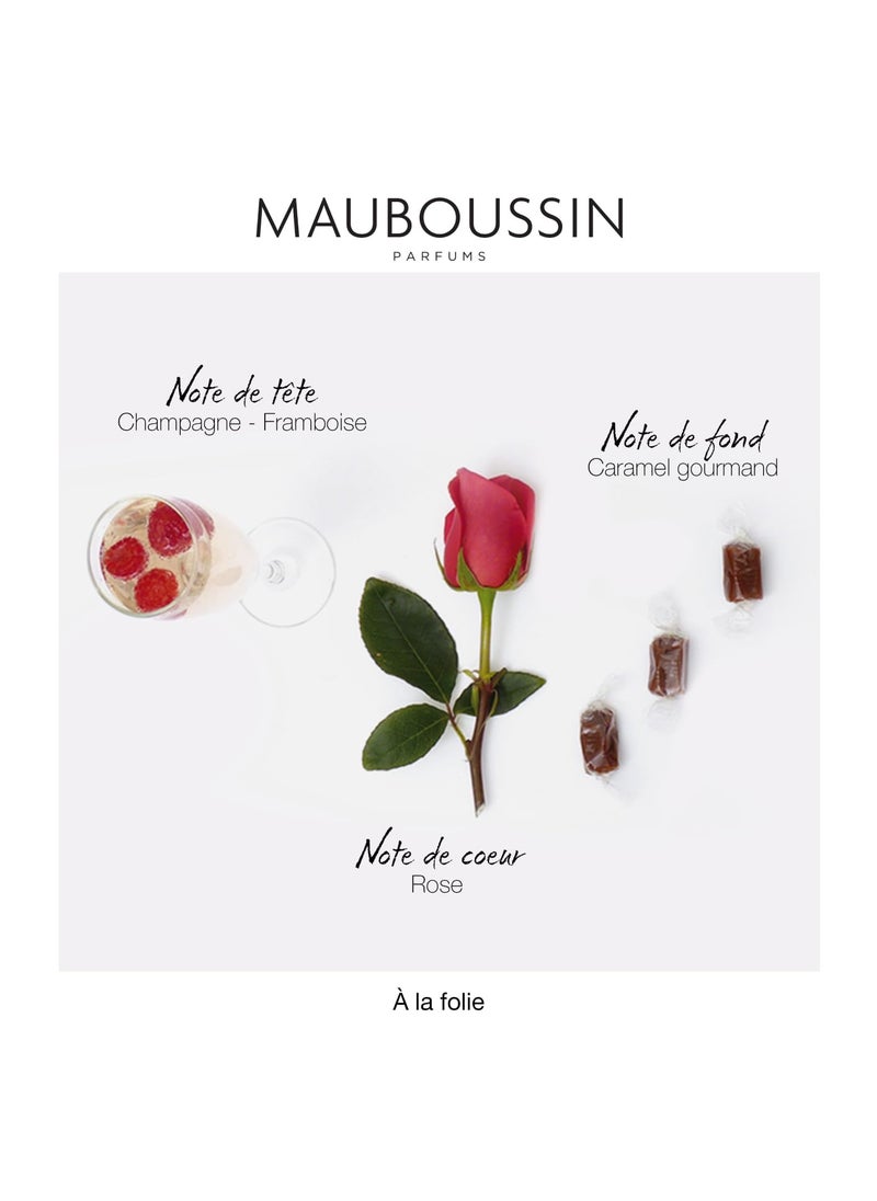 MAUBOUSSIN Mauboussin - A La Folie 100ml (3.3 Fl Oz) - Eau de Parfum for Women - Floral & Oriental Scents  - Image 2