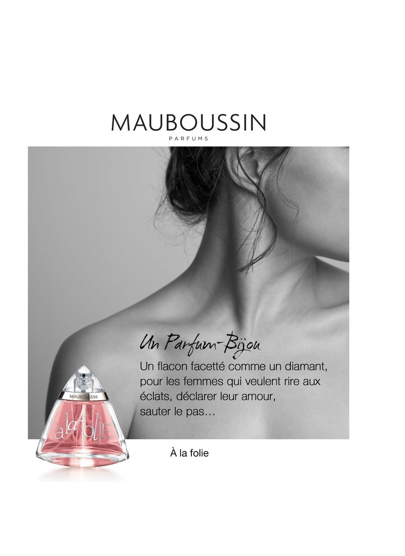 MAUBOUSSIN Mauboussin - A La Folie 100ml (3.3 Fl Oz) - Eau de Parfum for Women - Floral & Oriental Scents  - Image 3