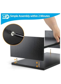MileMelo 2-Tier Desktop Screen Riser with Storage Design Cellphone Mount Tabletop Organizer for Home and Office Brown(Partition)  - Image 3