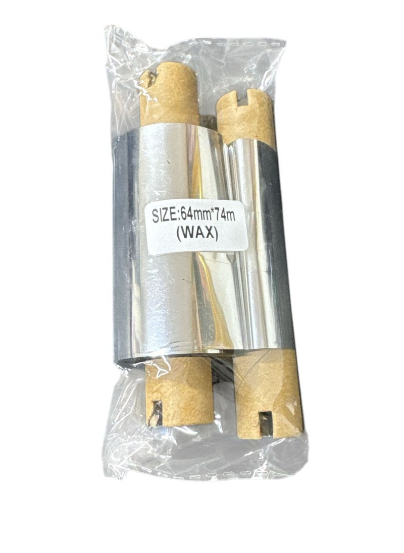 AVE-TECH PREMIUM Ribbon Thermal Transfer Width 64mm Length 74m / For Used In Zebra / GK420t/ZD220T 