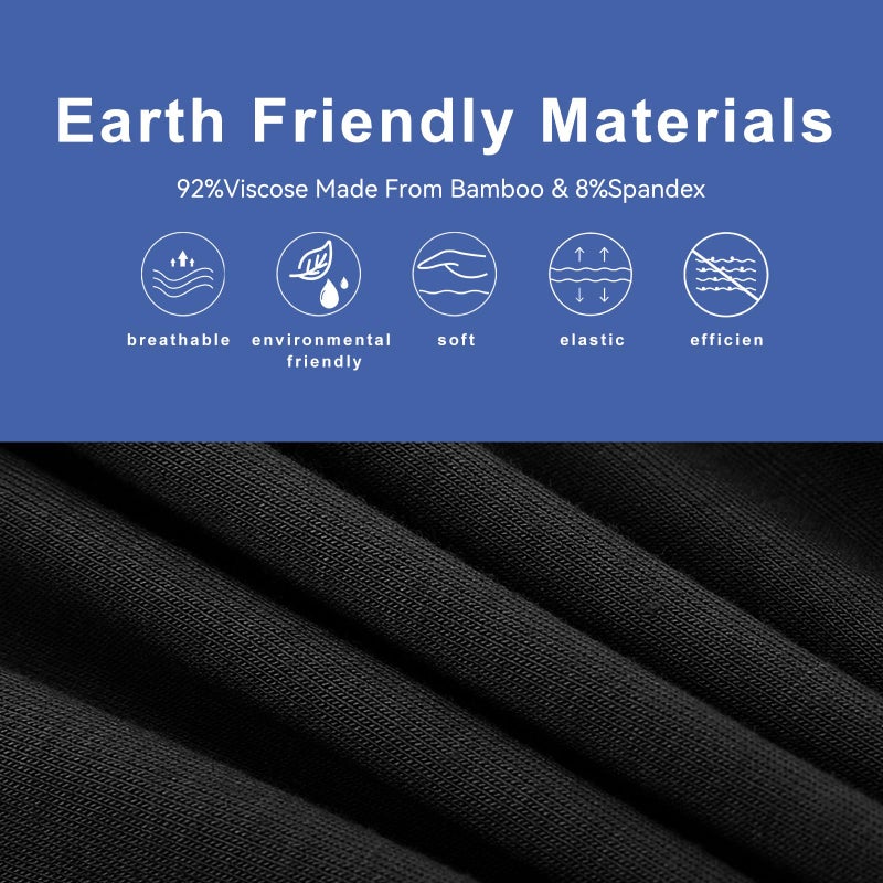 BAMBOO COOL Men's Ultra ComfortSoft Underwear, Moisture Wicking & Breathable No Ride Up Boxer Briefs with Fly, Multipack - Image 2