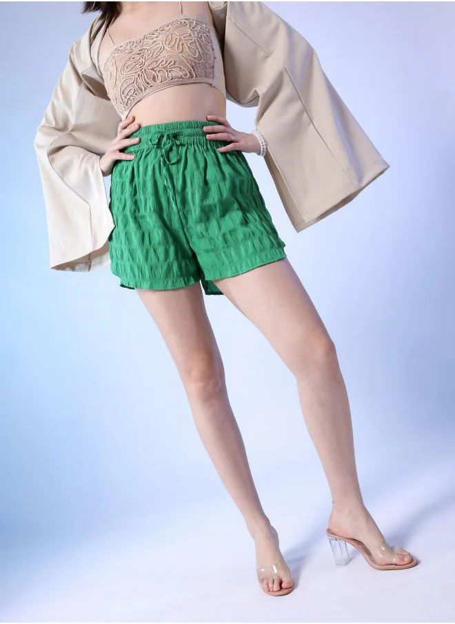 Freehand Women Regular Fit Casual Solid Elasticated Shorts