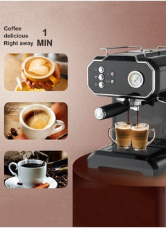 M MIAOYAN Italian coffee machine household small semi-automatic high-pressure steam coffee machine multi-function milk foaming office coffee machine  - Image 2