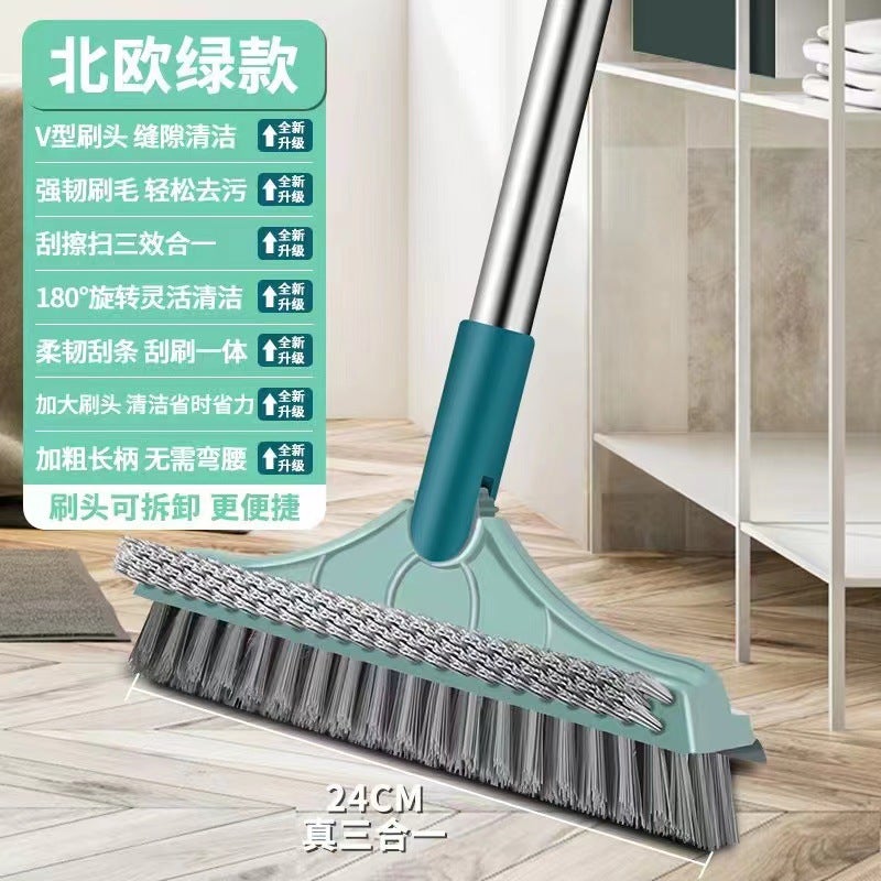 Double-Sided Tile Grout Brush for Bathroom Cleaning Upgraded Light Blue