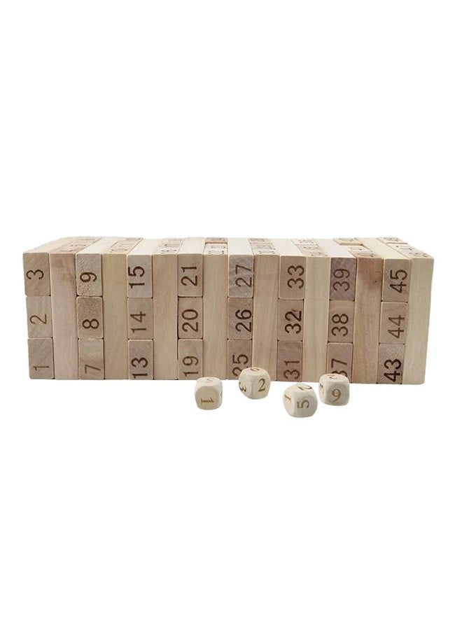 Trenzo Wooden Block Stacking Tower – Classic Tumble Blocks Game - Image 1