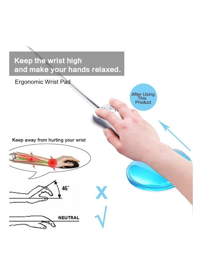 NIBEMINENT Wrist Rest Mouse Pad Blue - Image 3