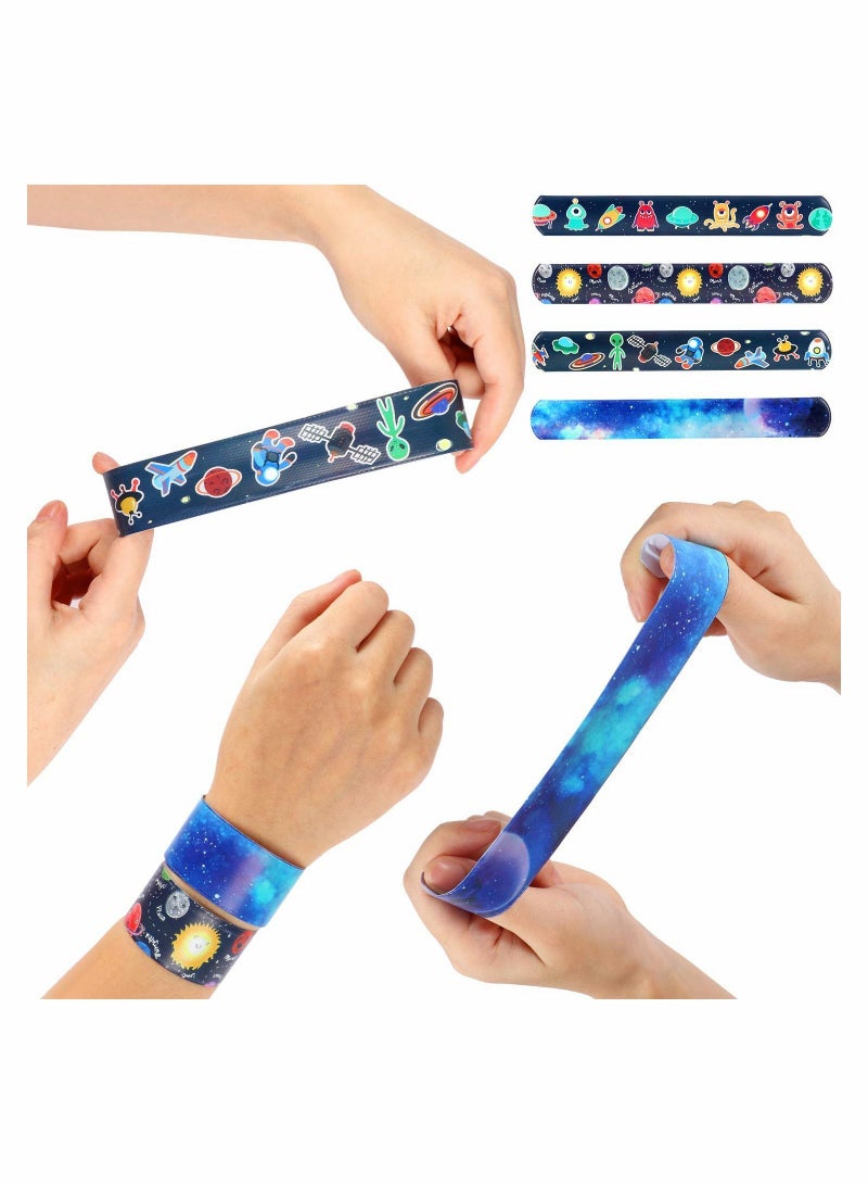 NIBEMINENT Space Slap Bracelets, 20 Pack Toys with Planet Design Kids Bracelets Snap Bands Class Prize Outer Party Decorations Favors for Teens - Image 3