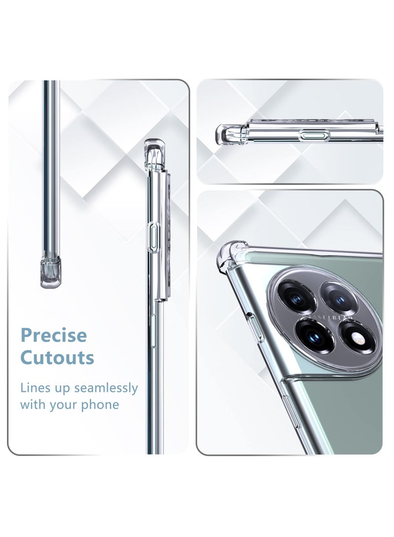 BORTONY OnePlus 11 Case Camera Protective Shock Absorption Soft Anti Scratch Clear Transparent Cover Compatible with OnePlus 11 5G - Image 4
