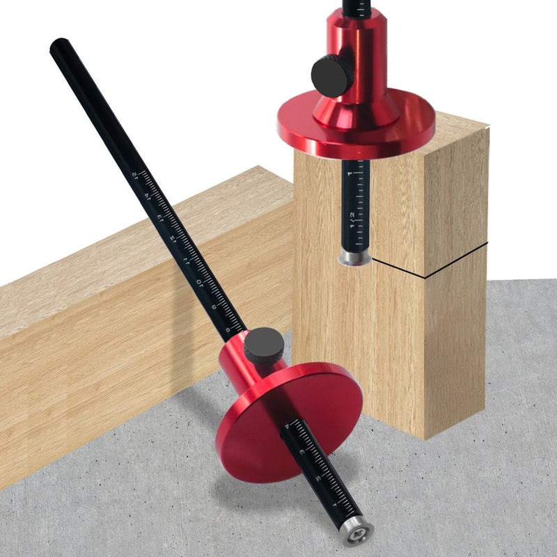Single Precision Wheel Marking Gauge Woodworking Scribe Tool With Inch And Millimeter Scales For Accurate Parallel Line Marking Mortise Measurement And Crafting - Image 1
