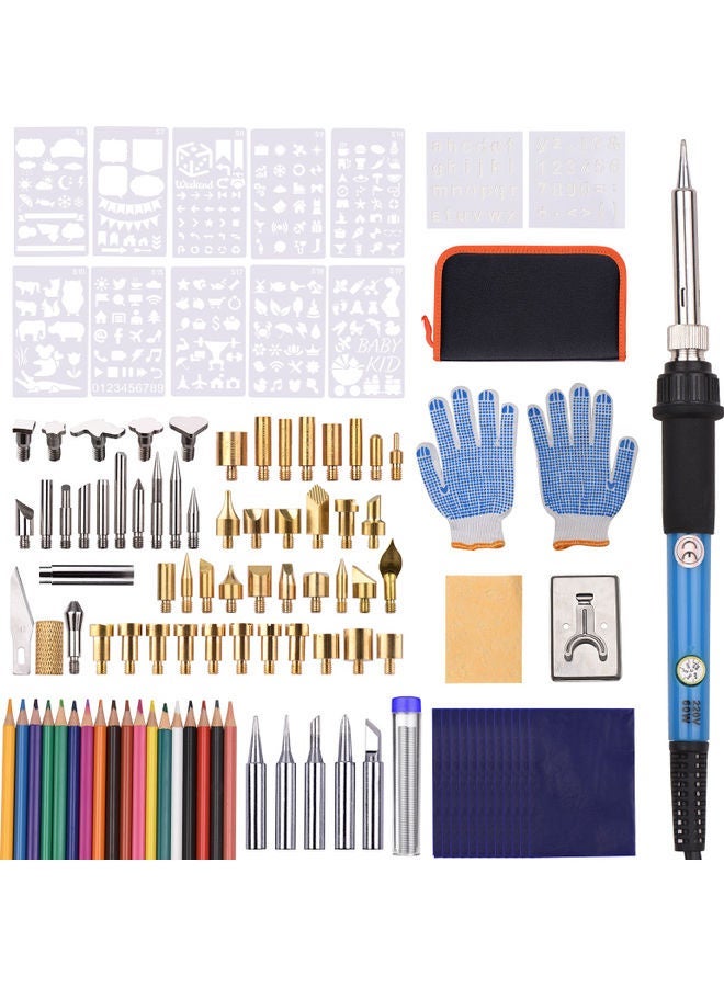 NIBEMINENT Wood Burning Kit with 105-Pieces US Plug Multicolour - Image 1