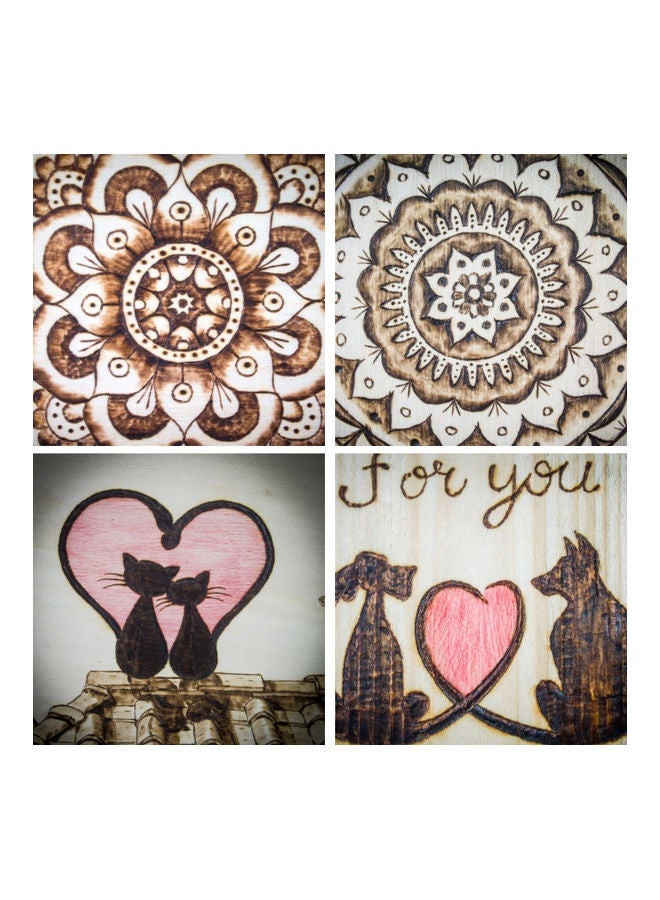 NIBEMINENT Wood Burning Kit with 105-Pieces US Plug Multicolour - Image 4