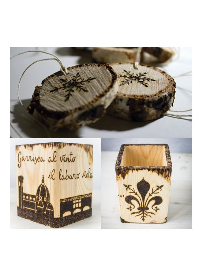 NIBEMINENT Wood Burning Kit with 105-Pieces US Plug Multicolour - Image 2