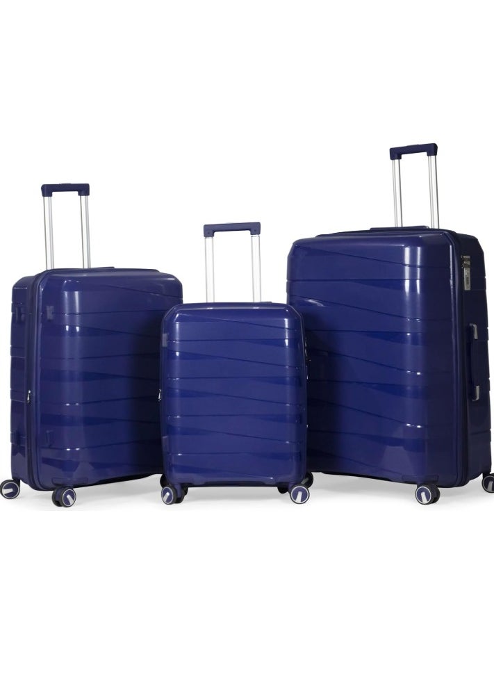 MUSSELZ MORTIZ - Comlpete Luggage Set 3 Piece -UNBREAKABLE PP (Blue) - pzsku/Z7CBFAD22D17E405F3D79Z/45/_/1740305049/cbaa1da7-5550-4373-b346-f213fbac9502