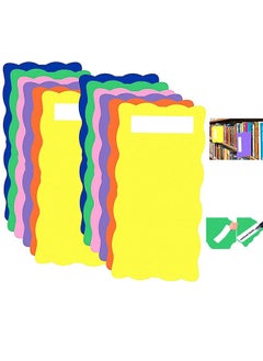 wootile Library Shelf Dividers For Shelves With 24Pcs Blank Stickers 6X 12 Colored Book Shelf Dividers 12Pcs Library Book Dividers Bookshelf Markers To Organize School Libraryhomeclassroom Supplies  - Image 1