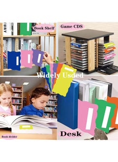 wootile Library Shelf Dividers For Shelves With 24Pcs Blank Stickers 6X 12 Colored Book Shelf Dividers 12Pcs Library Book Dividers Bookshelf Markers To Organize School Libraryhomeclassroom Supplies  - Image 3