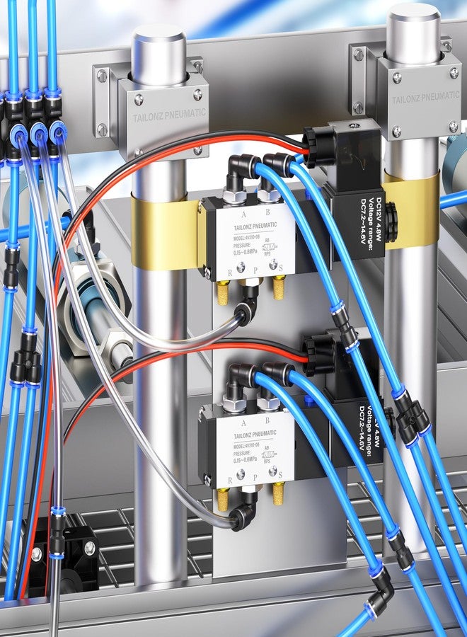 TAILONZ PNEUMATIC كوع هوائي ذكر من Tailonz - أنبوب بقطر خارجي 1/4 بوصة × خيط NPT 1/4 بوصة، وصلة أنبوبية للدفع من PL-1/4-N2 (عبوة من 10 قطع) - Image 4